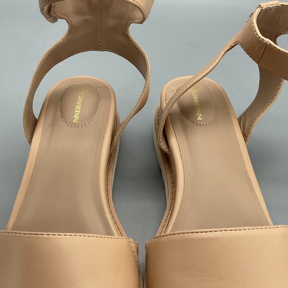 Giani Bernini Women’s Constancia Ankle Strap Wedge Sandals Beige Size 8.5 - Picture 6 of 10